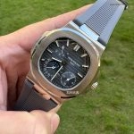 Super Clone Patek Philippe Nautilus 5712G-001 mit grauem Kautschukband 40mm