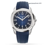 Premium Replica Uhr Patek Philippe Aquanaut 5168G-001 mit blauem Kautschukband 42mm