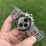 Super Clone Breitling Chronomat AB0134101G1A1 Panda-Zifferblatt mit Edelstahlarmband 42mm