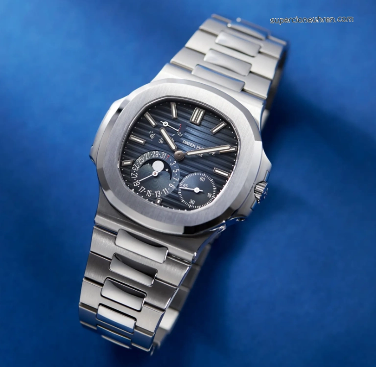 <span class="scu-card-title">Premium Replica Uhr Patek Philippe Nautilus 5712/1A-001 Edelstahl mit Mondphase 40mm</span><div class="wpkj-loop-price"><span class="wpkj-loop-currency">€</span><span class="wpkj-loop-amount">965</span></div>