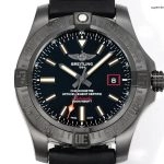 Premium Replica Uhr Breitling Avenger V17310101B1W1 Schwarz mit Textil-Kautschukband 44 mm