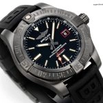 Premium Replica Uhr Breitling Avenger V17310101B1W1 Schwarz mit Textil-Kautschukband 44 mm