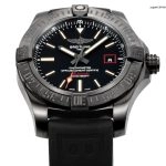 Premium Replica Uhr Breitling Avenger V17310101B1W1 Schwarz mit Textil-Kautschukband 44 mm