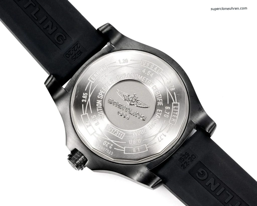 Premium Replica Uhr Breitling Avenger V17310101B1W1 Schwarz mit Textil-Kautschukband 44 mm