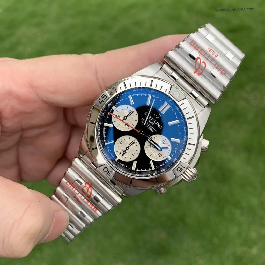 Super Clone Breitling Chronomat AB0134101B1A1 Panda-Zifferblatt Edelstahl 42mm