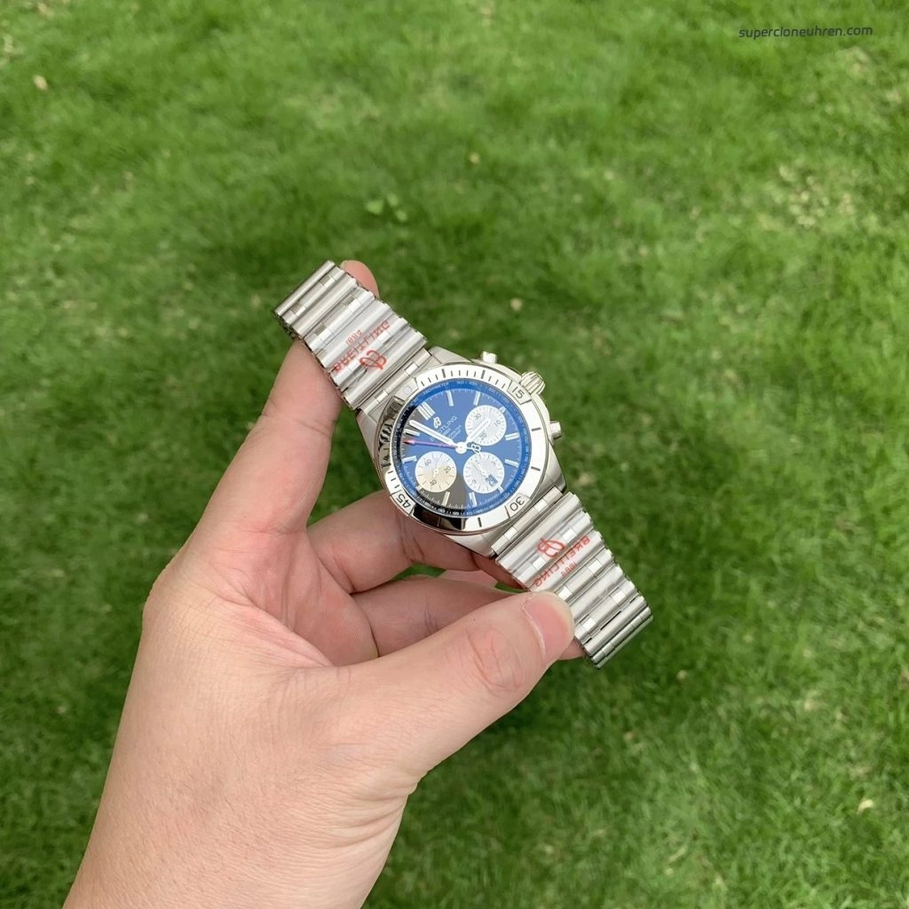Super Clone Breitling Chronomat AB0134101B1A1 Panda-Zifferblatt Edelstahl 42mm