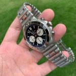 Super Clone Breitling Chronomat AB0134101B1A1 Panda-Zifferblatt Edelstahl 42mm