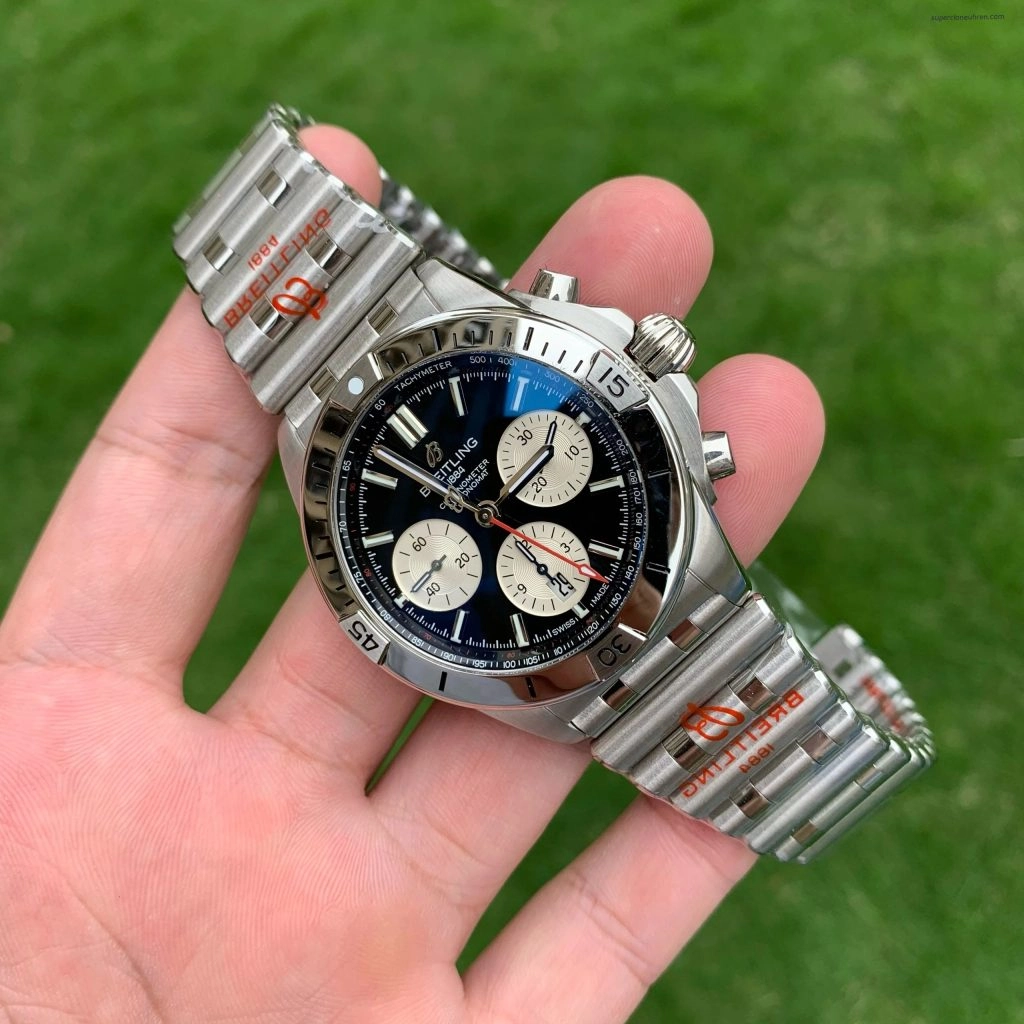 Super Clone Breitling Chronomat AB0134101B1A1 Panda-Zifferblatt Edelstahl 42mm