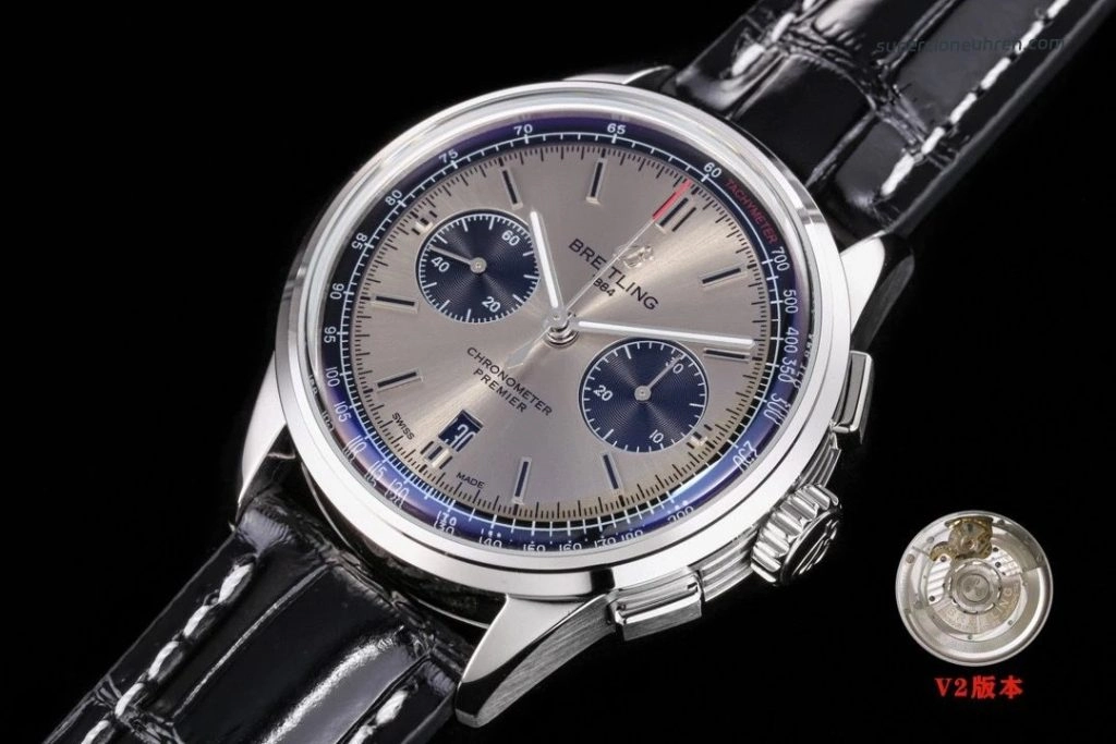Premium Replica Uhr Breitling Premier AB0118221B1P1 mit grauem Zifferblatt 42mm
