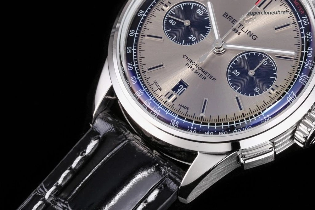 Premium Replica Uhr Breitling Premier AB0118221B1P1 mit grauem Zifferblatt 42mm