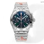 Premium Replica Uhr Breitling Chronomat AB01343A1L1A1 Bentley Edition mit grünem Zifferblatt und Rouleaux-Armband 42 mm