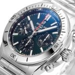 Premium Replica Uhr Breitling Chronomat AB01343A1L1A1 Bentley Edition mit grünem Zifferblatt und Rouleaux-Armband 42 mm