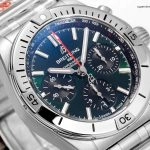 Premium Replica Uhr Breitling Chronomat AB01343A1L1A1 Bentley Edition mit grünem Zifferblatt und Rouleaux-Armband 42 mm