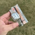 Super Clone Cartier Santos WSSA0010 Edelstahl mit blauen Zeigern 35,1mm