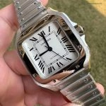 Super Clone Cartier Santos WSSA0010 Edelstahl mit blauen Zeigern 35,1mm