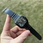 1:1 Super Clone Uhr Cartier Santos WSSA0039 Blackout-Look 39,8 mm