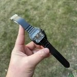 1:1 Super Clone Uhr Cartier Santos WSSA0039 Blackout-Look 39,8 mm