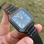 1:1 Super Clone Uhr Cartier Santos WSSA0039 Blackout-Look 39,8 mm