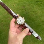 Premium Replica Uhr Cartier Ballon Bleu WGBB0017 Roségold mit blauen Zeigern 42mm