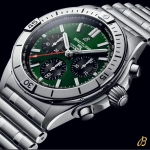 Premium Replica Uhr Breitling Chronomat AB01343A1L1A1 Bentley Edition mit grünem Zifferblatt und Rouleaux-Armband 42 mm
