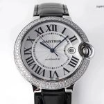 Premium Replica Uhr Cartier Ballon Bleu WE900951 aus Edelstahl mit Diamantbesatz 42mm