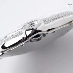 Premium Replica Uhr Cartier Ballon Bleu WE900951 aus Edelstahl mit Diamantbesatz 42mm
