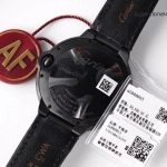 Premium Replica Uhr Cartier Ballon Bleu wsbb0015 Schwarzer Ritter mit Lederband 42mm