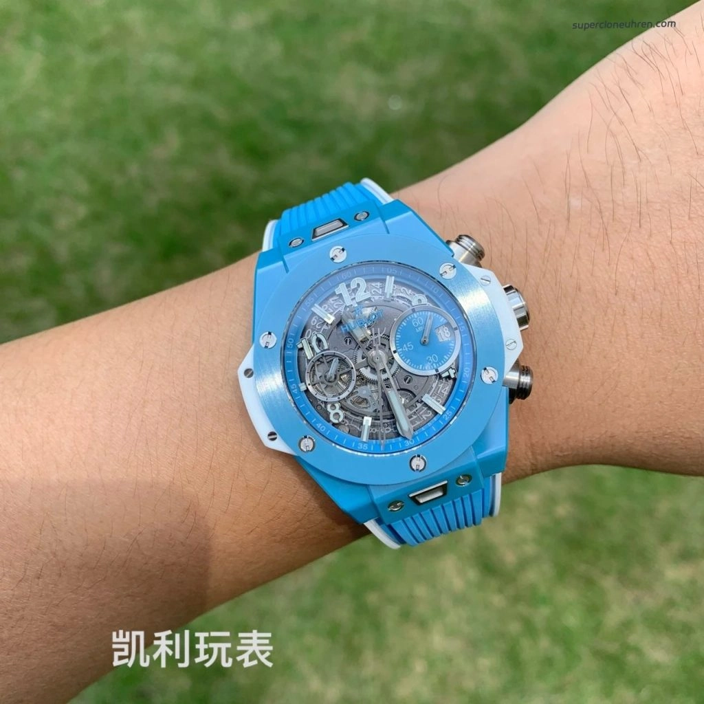 1:1 Super Clone Uhr Hublot Big Bang Unico 441.EX.5120.RX Skelett-Zifferblatt Keramikgehäuse 42 mm