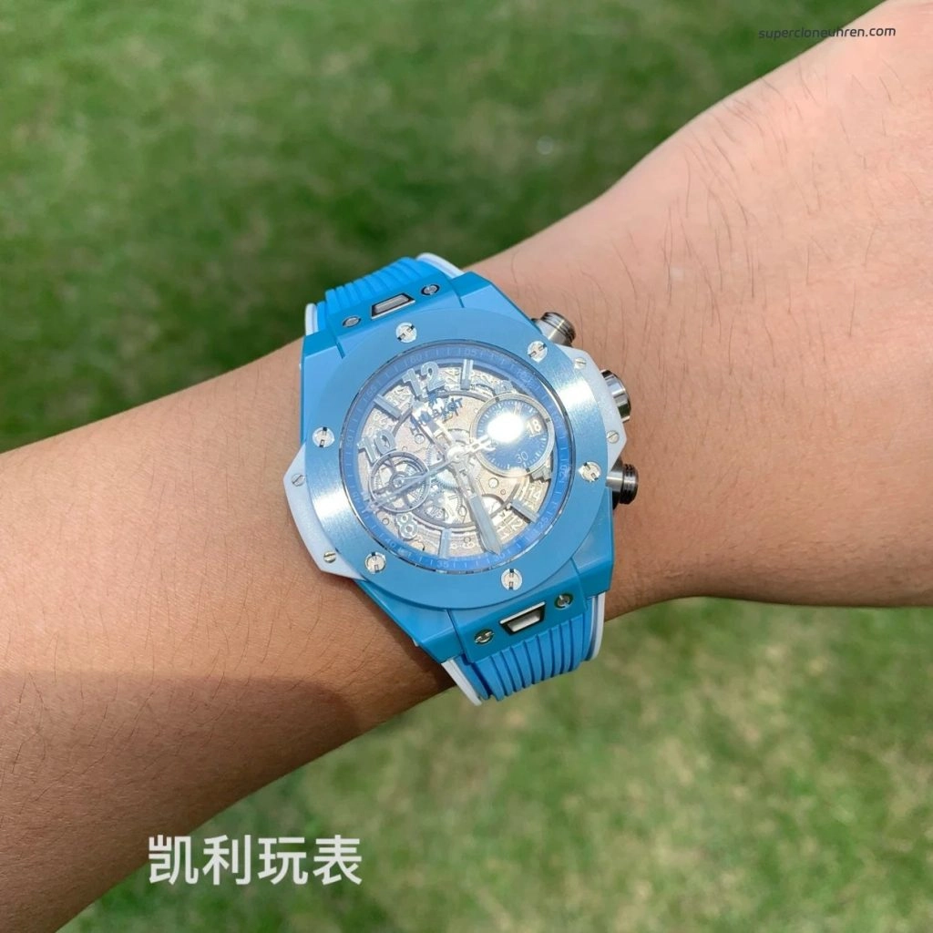 1:1 Super Clone Uhr Hublot Big Bang Unico 441.EX.5120.RX Skelett-Zifferblatt Keramikgehäuse 42 mm