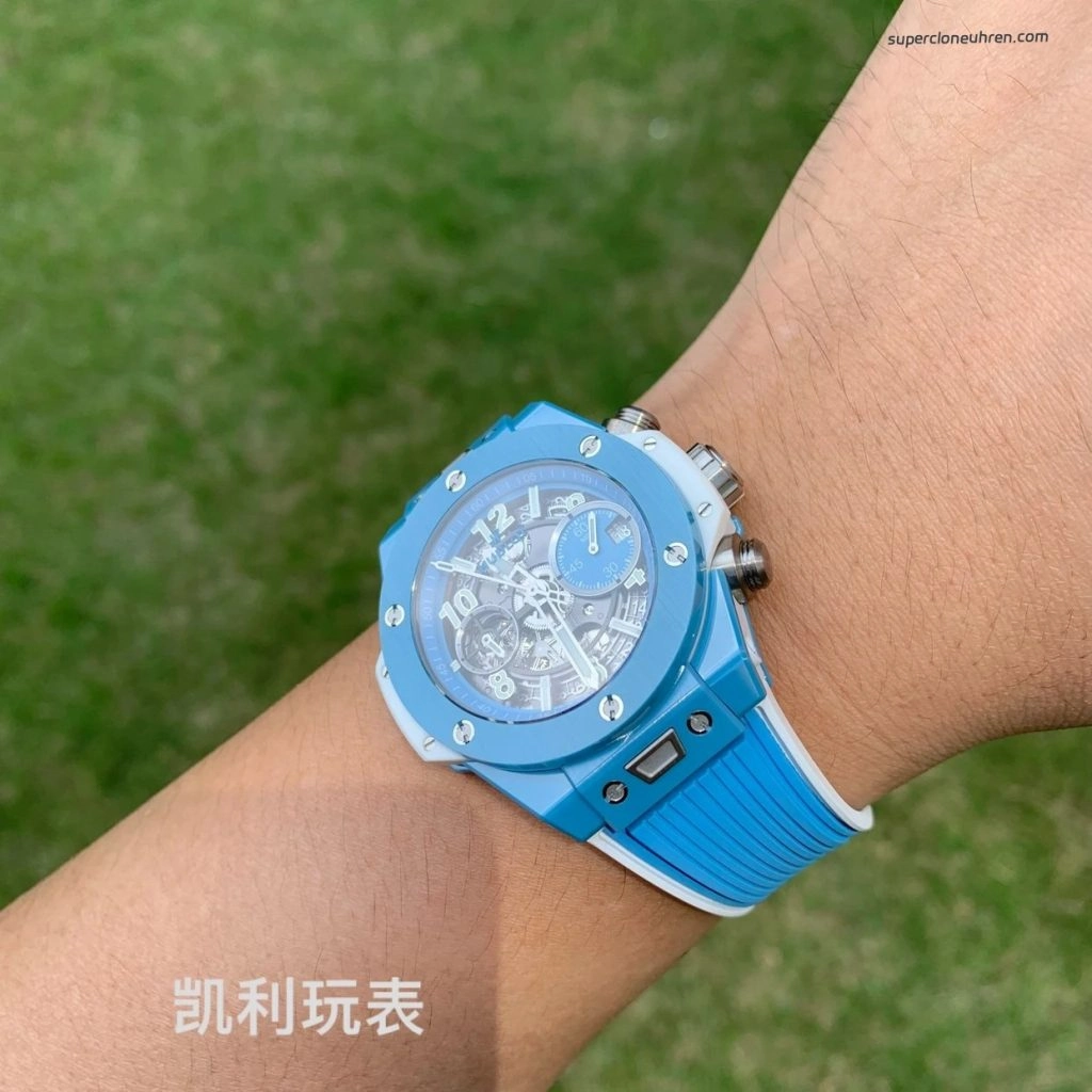 1:1 Super Clone Uhr Hublot Big Bang Unico 441.EX.5120.RX Skelett-Zifferblatt Keramikgehäuse 42 mm