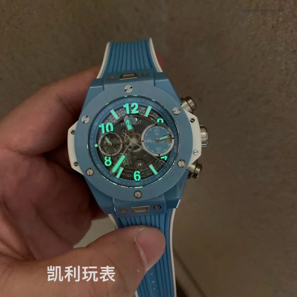 1:1 Super Clone Uhr Hublot Big Bang Unico 441.EX.5120.RX Skelett-Zifferblatt Keramikgehäuse 42 mm