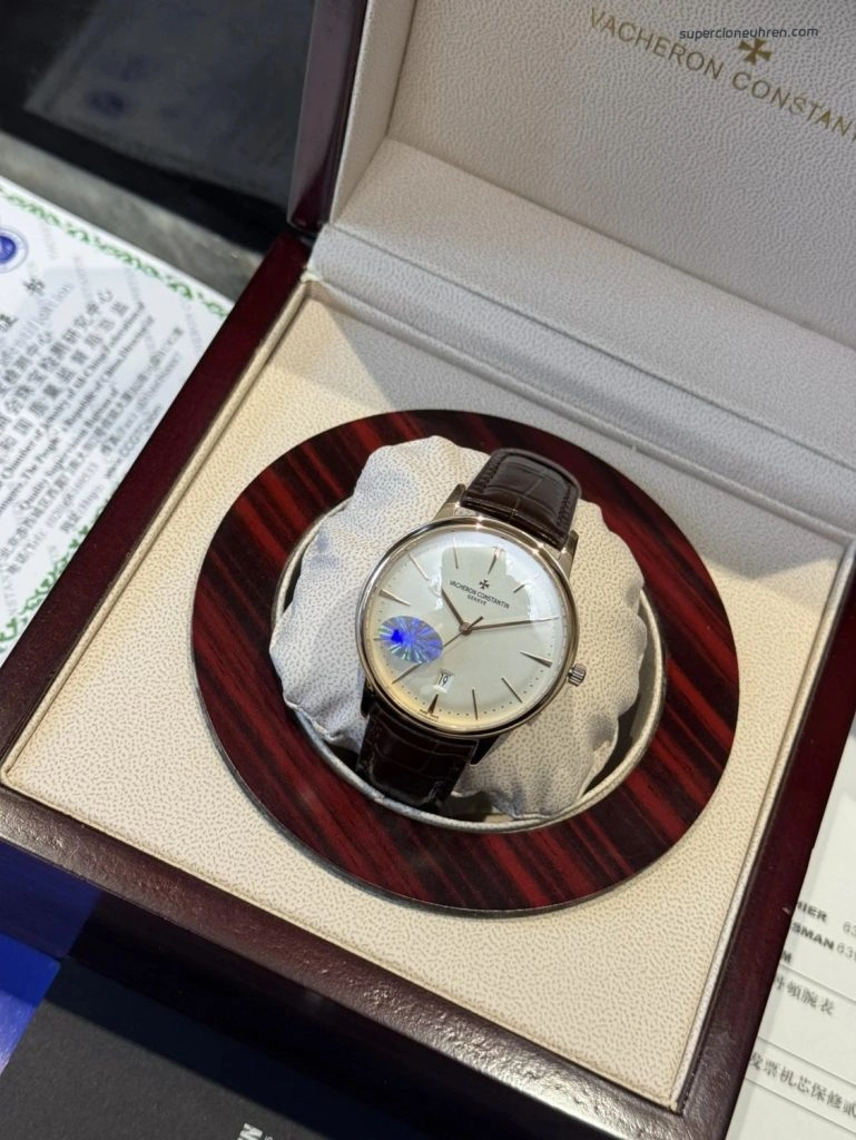 Premium Replica Uhr Vacheron Constantin Patrimony 85180-000r-9248 mit roségoldfarbenem Zifferblatt 40mm