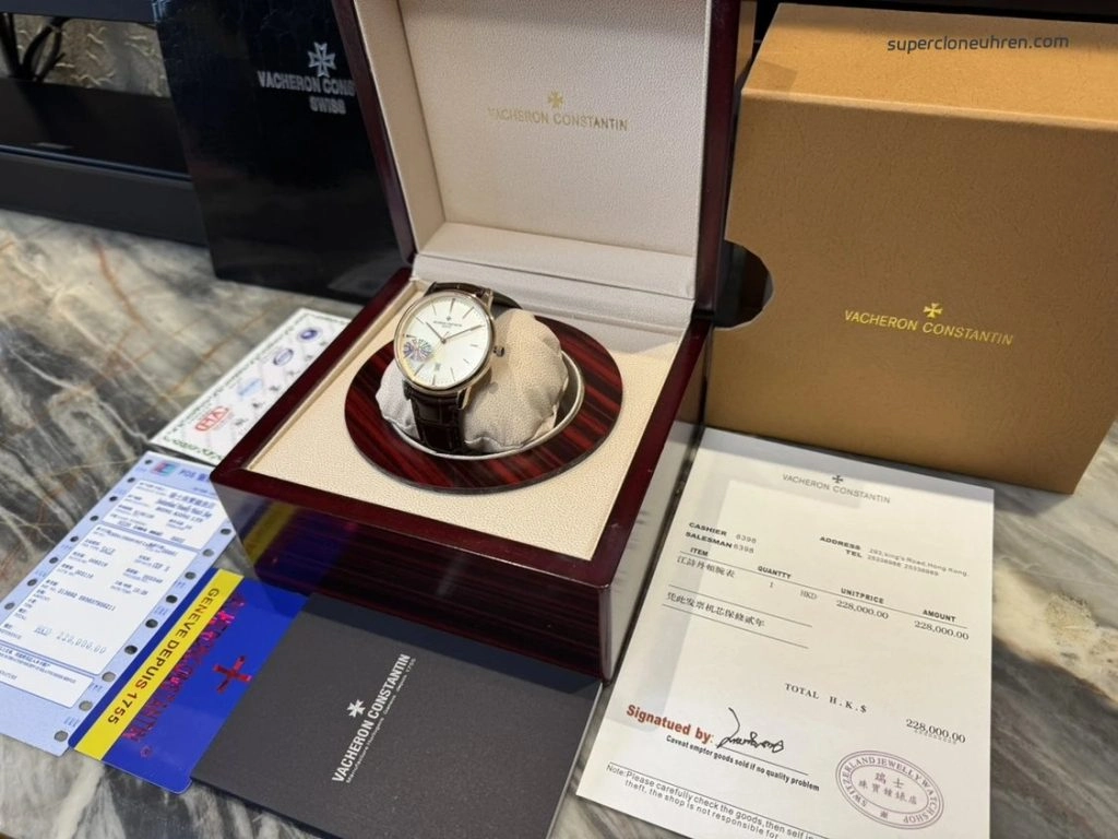 Premium Replica Uhr Vacheron Constantin Patrimony 85180-000r-9248 mit roségoldfarbenem Zifferblatt 40mm