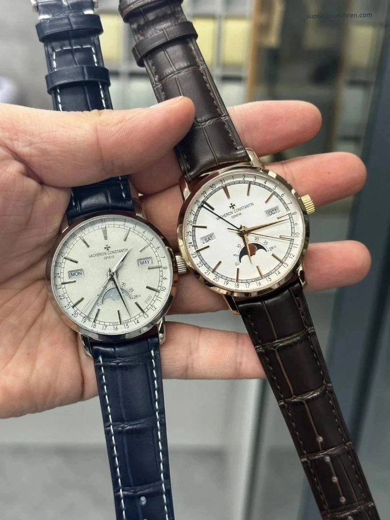 1:1 Super Clone Uhr Vacheron Constantin Traditionnelle 4010T-000R-B344 Roségold Mondphase 41mm