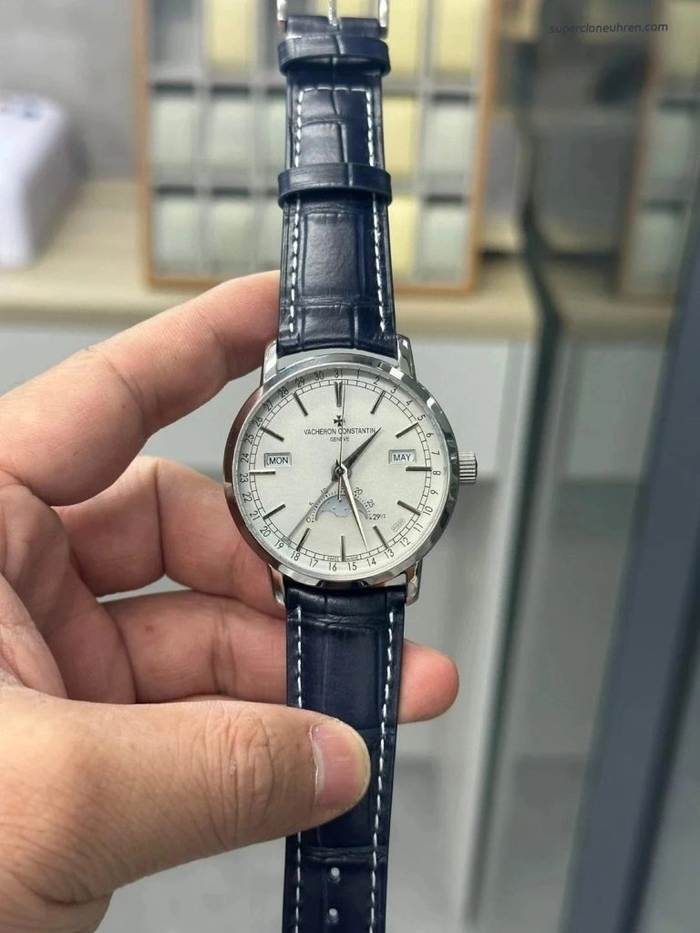 1:1 Super Clone Uhr Vacheron Constantin Traditionnelle 4010T-000R-B344 Roségold Mondphase 41mm