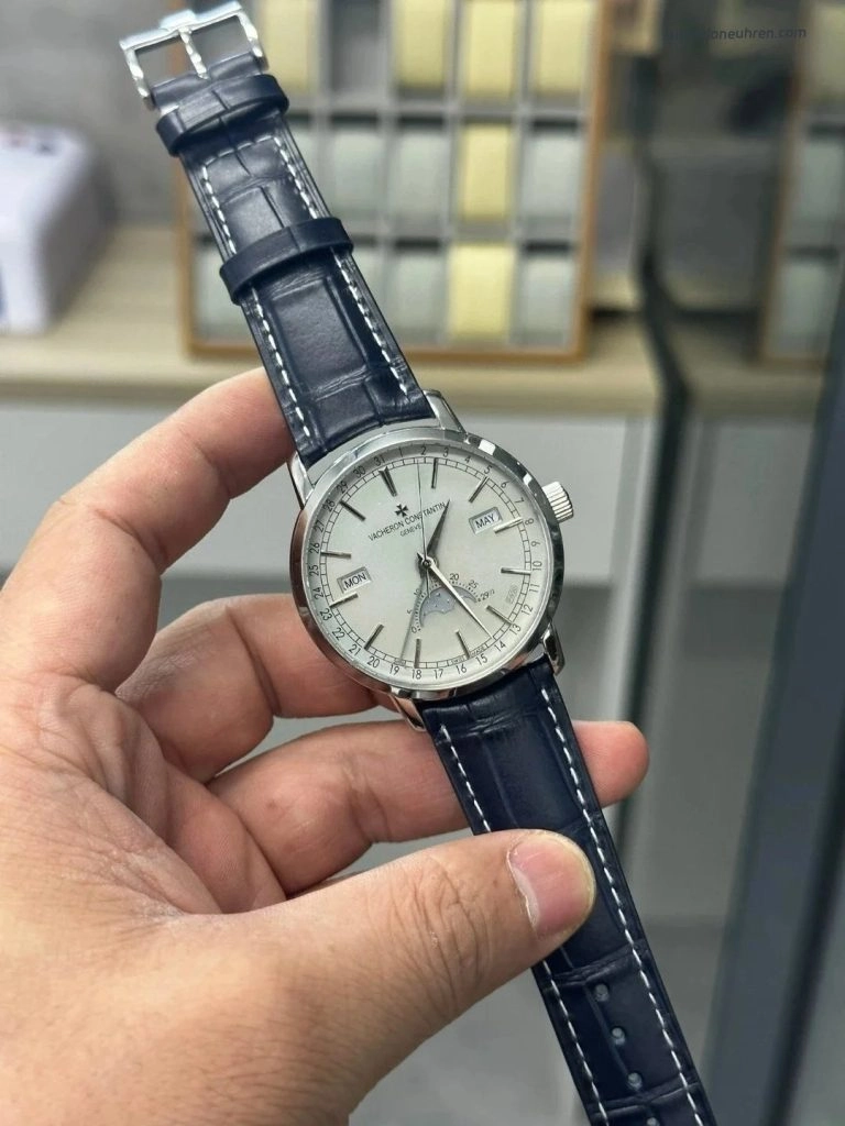 1:1 Super Clone Uhr Vacheron Constantin Traditionnelle 4010T-000R-B344 Roségold Mondphase 41mm