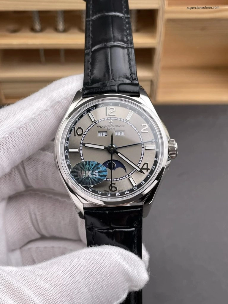 Premium Replica Uhr Vacheron Constantin Fiftysix 4000E/000A-B439 mit silbernem Zifferblatt 40mm