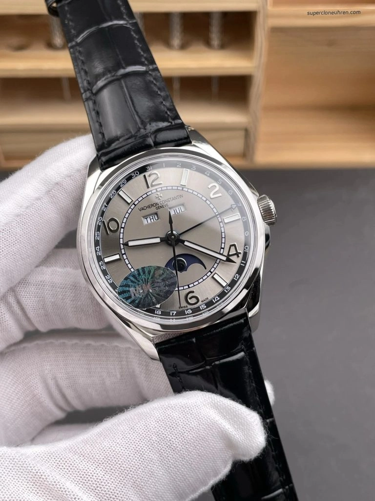 Premium Replica Uhr Vacheron Constantin Fiftysix 4000E/000A-B439 mit silbernem Zifferblatt 40mm