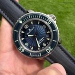Premium Replica Uhr Blancpain Fifty Fathoms 5015D-1140-52B blaues Zifferblatt Edelstahl 45mm