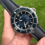 Premium Replica Uhr Blancpain Fifty Fathoms 5015D-1140-52B blaues Zifferblatt Edelstahl 45mm