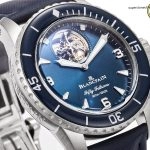 Premium Replica Uhr Blancpain Fifty Fathoms 5025-12B40-O52B mit blauem Zifferblatt 45mm