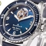 Premium Replica Uhr Blancpain Fifty Fathoms 5025-12B40-O52B mit blauem Zifferblatt 45mm