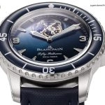 Premium Replica Uhr Blancpain Fifty Fathoms 5025-12B40-O52B mit blauem Zifferblatt 45mm