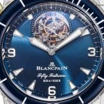 Premium Replica Uhr Blancpain Fifty Fathoms 5025-12B40-O52B mit blauem Zifferblatt 45mm