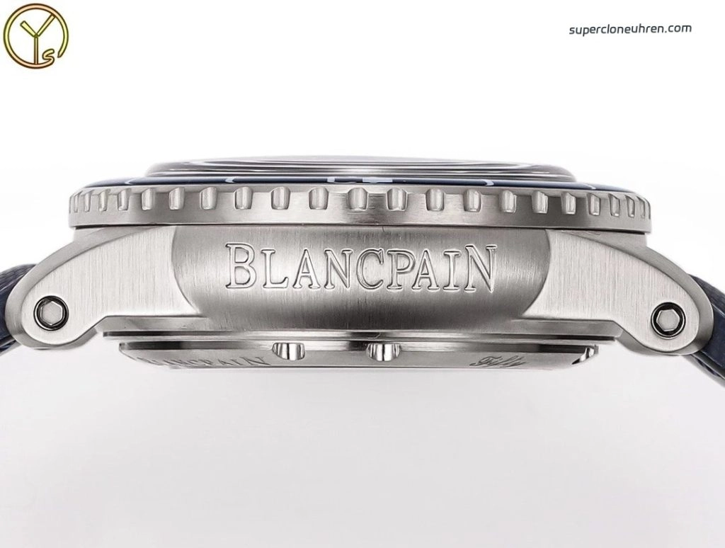Premium Replica Uhr Blancpain Fifty Fathoms 5025-12B40-O52B mit blauem Zifferblatt 45mm