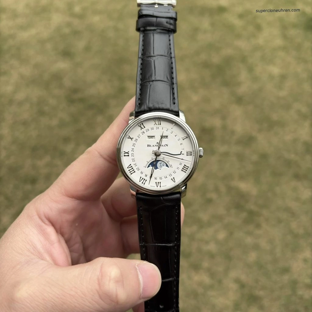 Premium Replica Uhr Blancpain Villeret 6654-1127-55B mit Mondphase 40mm
