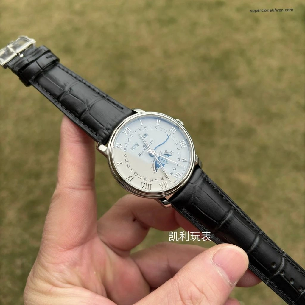 Premium Replica Uhr Blancpain Villeret 6654-1127-55B mit Mondphase 40mm