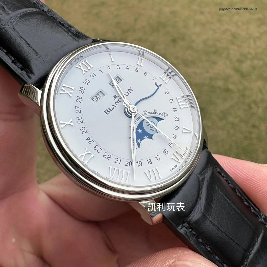 Premium Replica Uhr Blancpain Villeret 6654-1127-55B mit Mondphase 40mm
