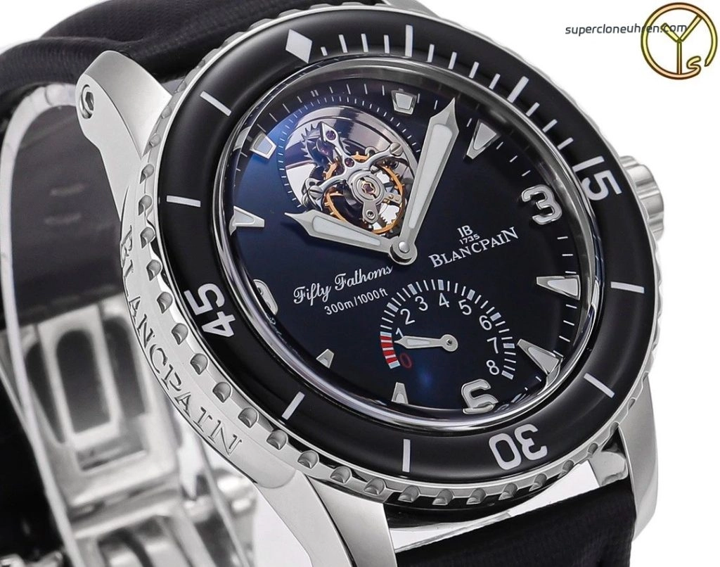 Super Clone Blancpain Fifty Fathoms 5025-1530-52A mit schwarzem Zifferblatt 45mm