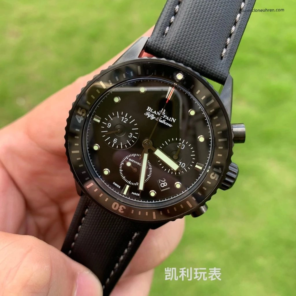 Super Clone Blancpain Fifty Fathoms 5200-0130-B52A schwarzes Zifferblatt 43,6mm